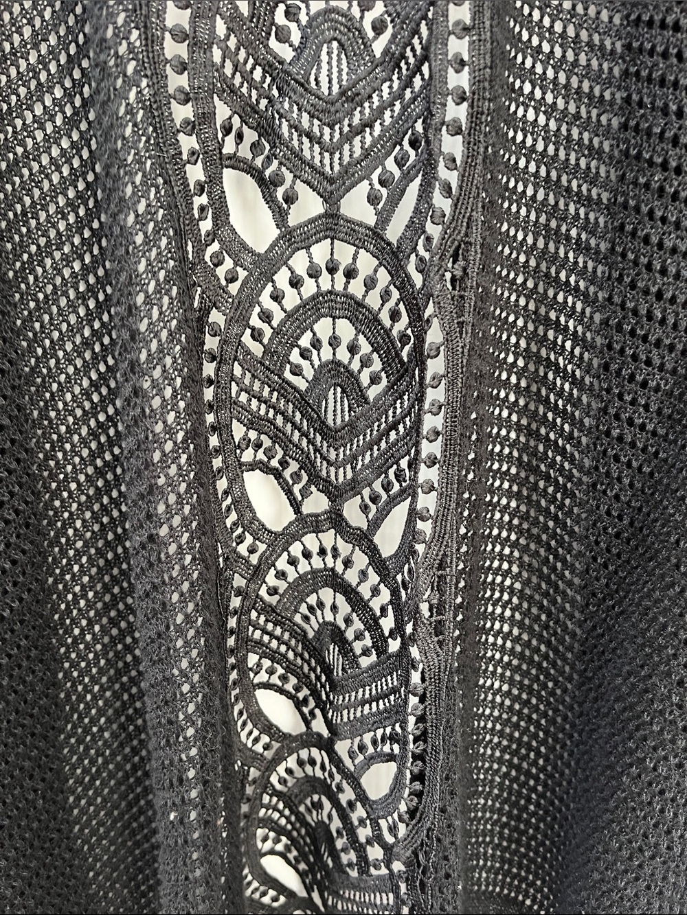 Torrid Black Open-Knit Dolman Sleeve Cardigan, Size 1 - Picture 6 of 7